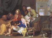 Brun, Charles Le Holy Family with the Infant Jesus Asleep (mk05) Spain oil painting artist